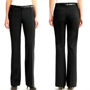BANANA REPUBLIC Martin Fit Sleek Black Straight Leg Pants Women’s Trousers